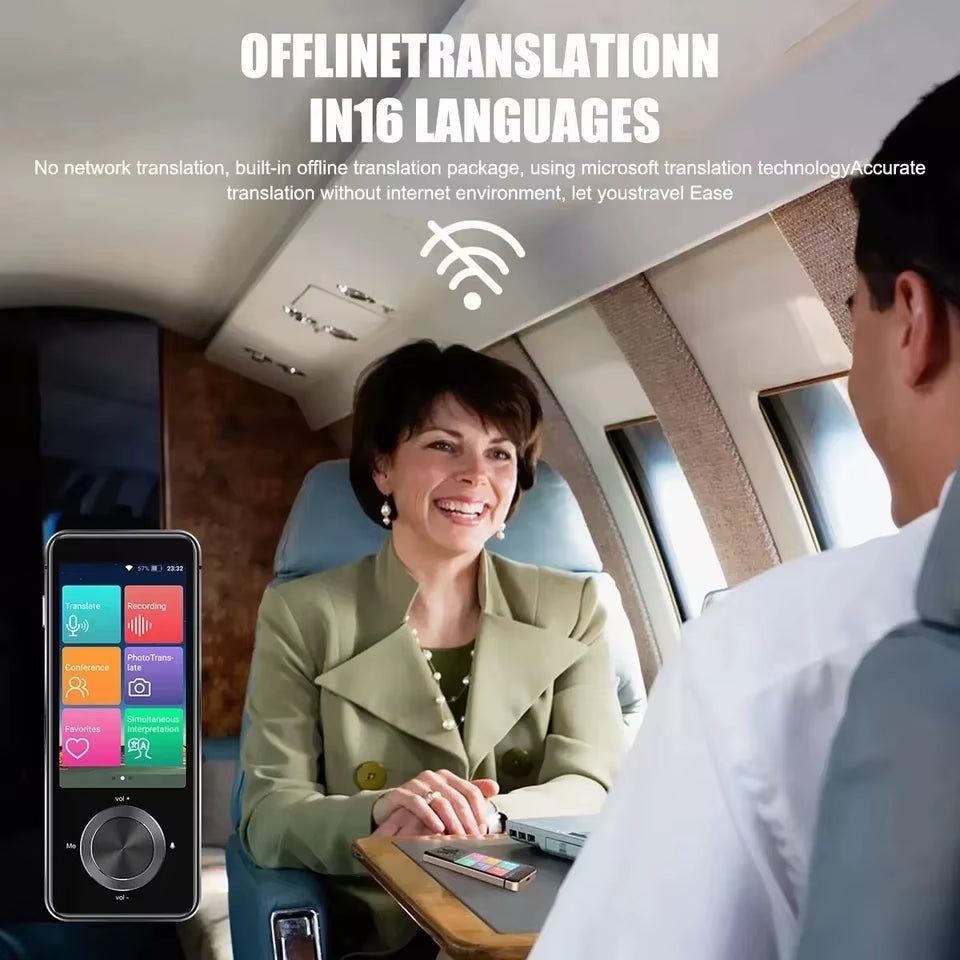 M9 Smart Language Translator - 107 Languages, Real-Time Voice & Text Translation, Recording Feature