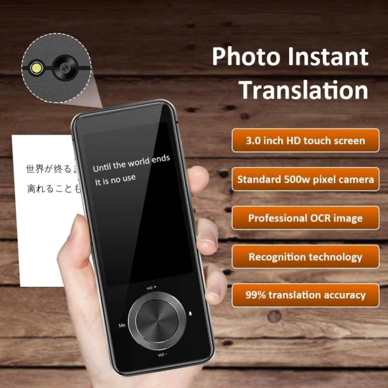 M9 Smart Language Translator - 107 Languages, Real-Time Voice & Text Translation, Recording Feature