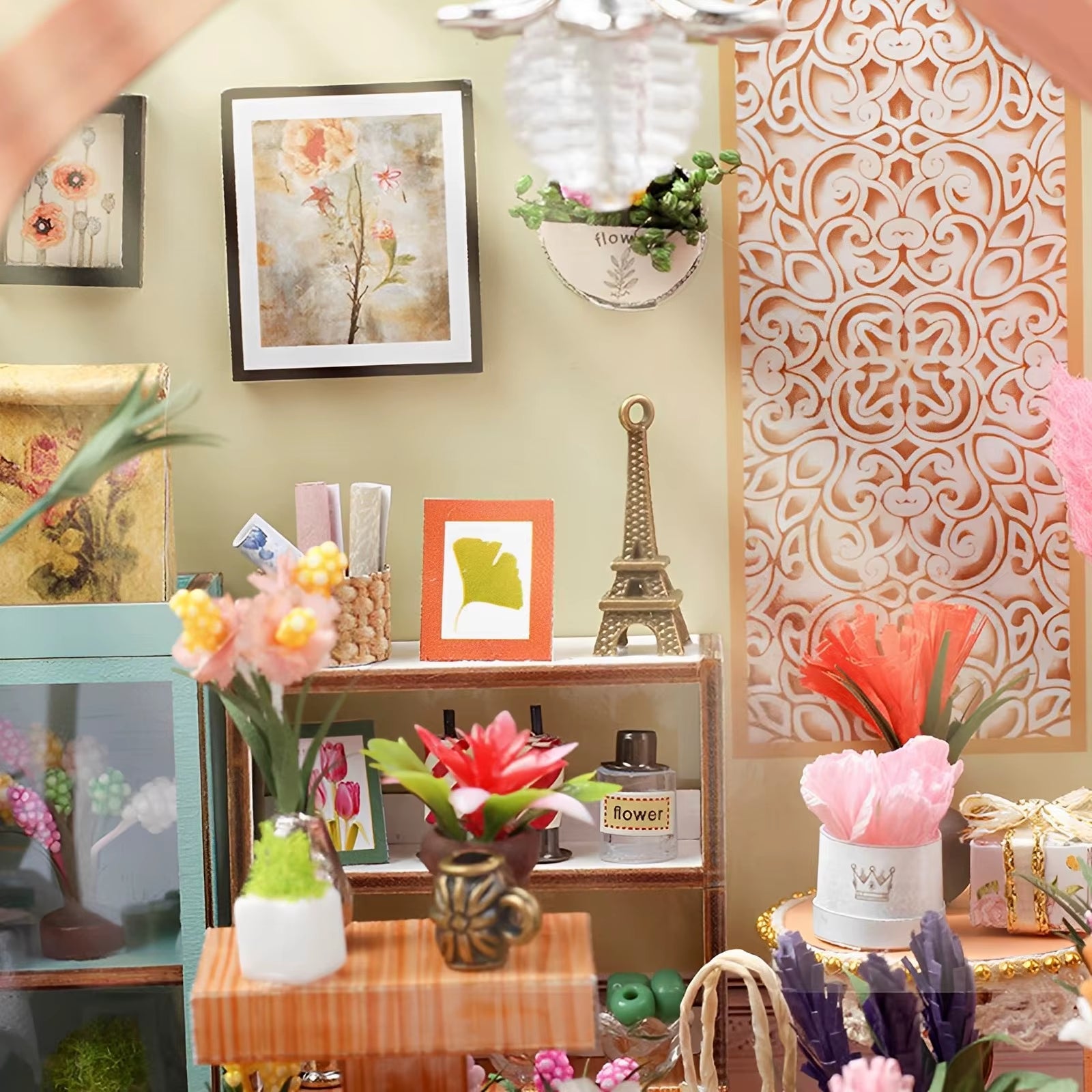 Doll House Kit Mini Flower House Handmade 3D Puzzle Assembly Craft Building Toys Home Bedroom Decoration DIY Craft Kids Gift