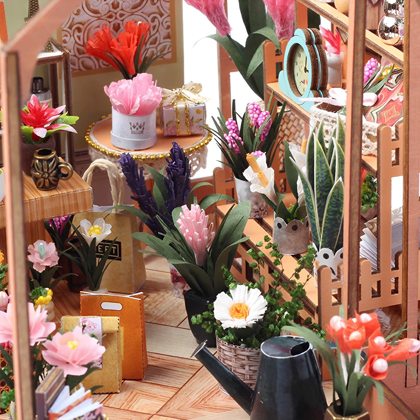 Doll House Kit Mini Flower House Handmade 3D Puzzle Assembly Craft Building Toys Home Bedroom Decoration DIY Craft Kids Gift