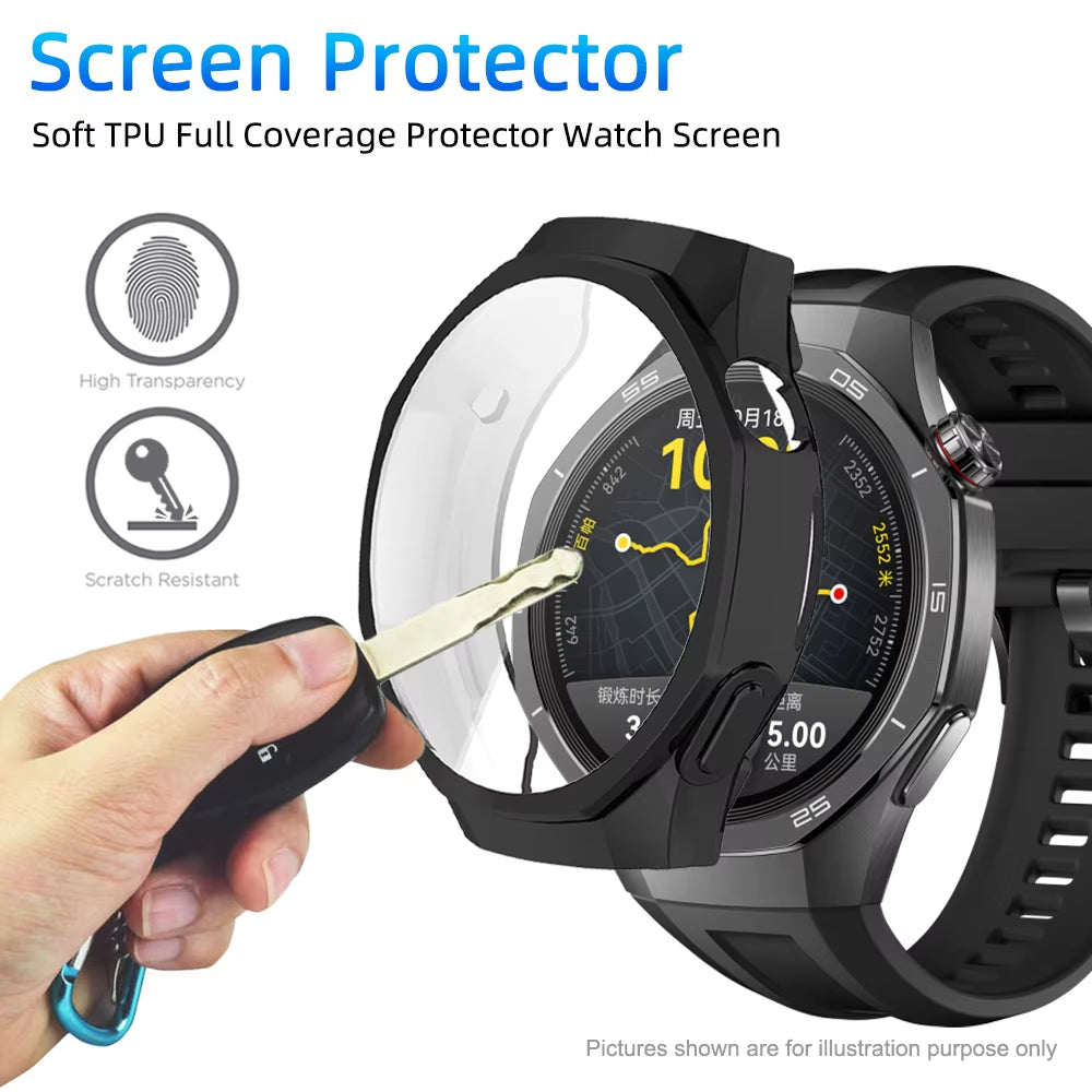 Case for Huawei Watch GT 5/GT5 Pro 46Mm 42Mm 41Mm Screen Protector Case Soft TPU All-Around Protective Bumper Cover Accessories
